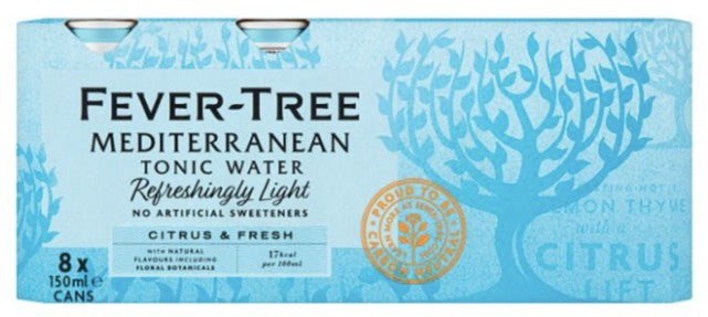 Fevertree Refreshingly Light Tonic Cans 3x8x150ml