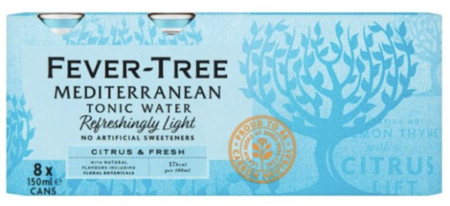 Fevertree Mediterranean Tonic Cans 3x8x150ml