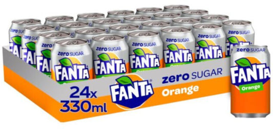 Fanta Orange Zero Cans 24x330ml