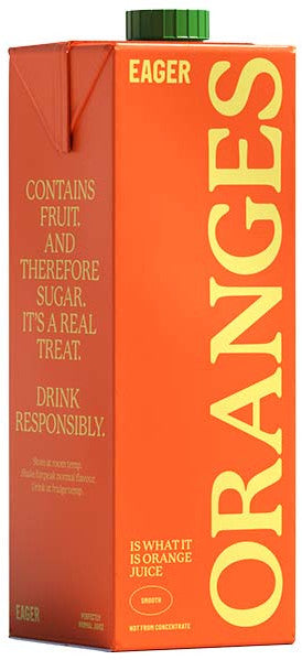 Eager Orange Juice 8x1Ltr