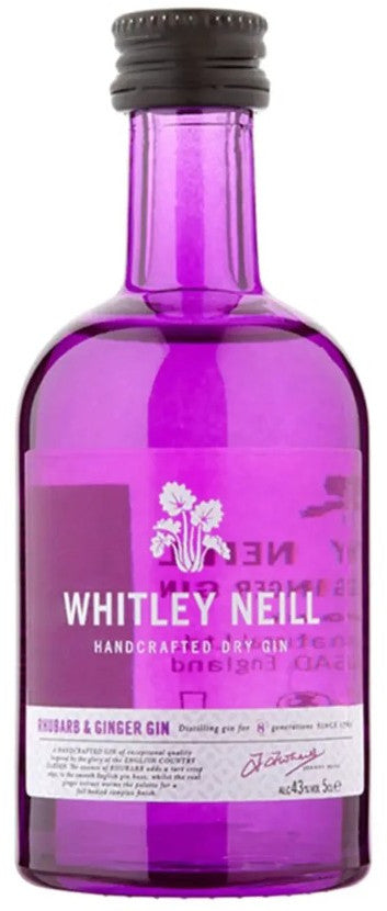 WhitleyNeill Rhubarb & Ginger Gin 12x5cl 43%